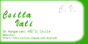 csilla vali business card